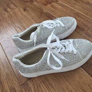 Betsey Johnson Women's Sparkling White Sneakers